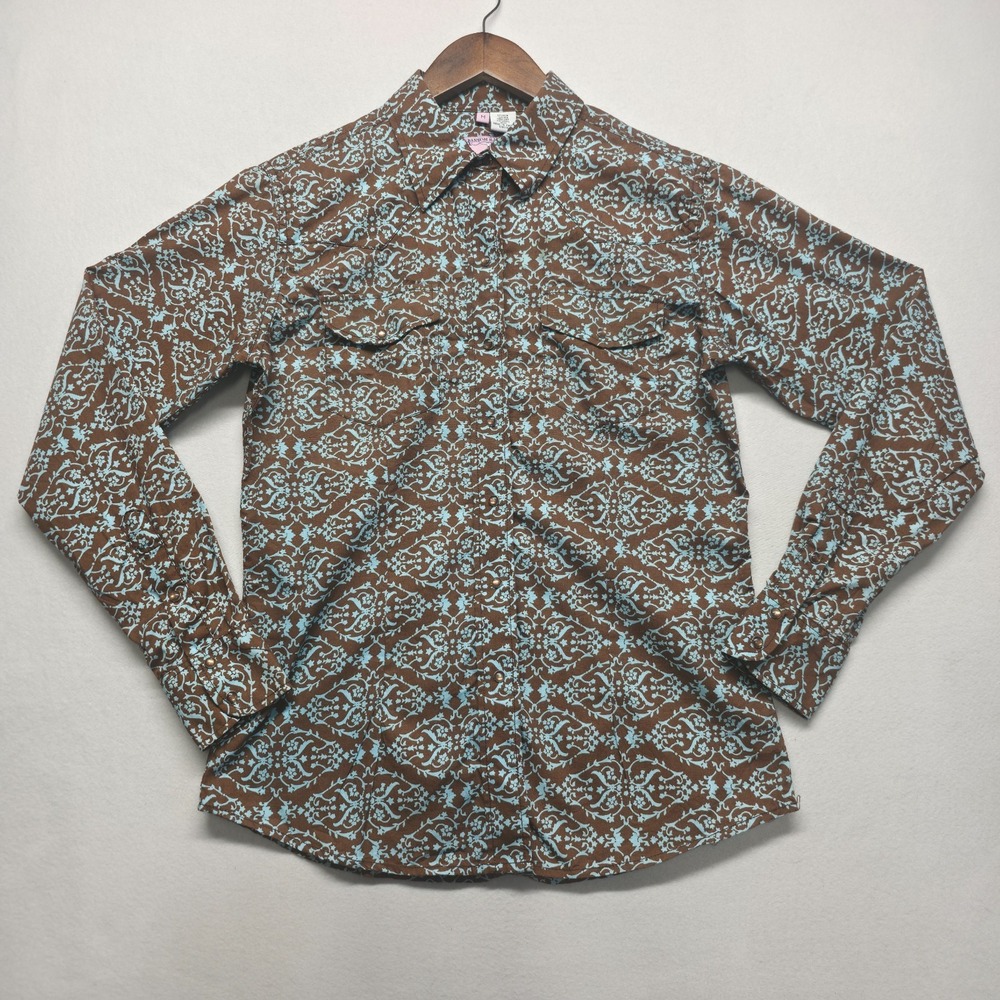 Ransom Ranch Women's Long Sleeve Pearl Snap Western Shirt Size Medium